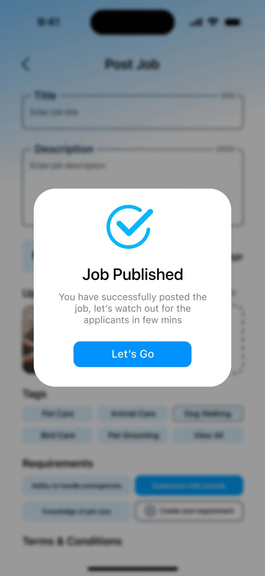 WorkMaster X — Job published